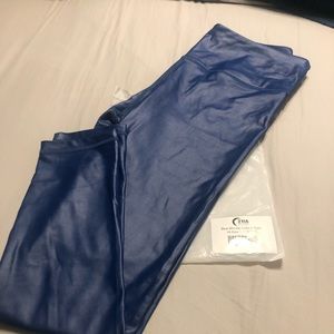 Zyia Metallic Blue Leggings